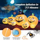 Pumpkin Patch Halloween Inflatable with Black Cat & Built-in LED Lights product image