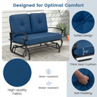 Outdoor Patio Cushioned Rocking Bench Loveseat product image