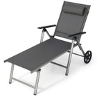 Aluminum Recliner Folding Chaise Lounge Chair (2 Pack) product image