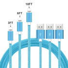 3-, 6-, and 10-Foot Braided MFi Lightning Cables for Apple Devices (3-Pack) product image