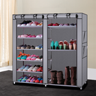Dual Row Non-woven Fabric 12-Lattice Shoe Rack product image