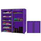 Dual Row Non-woven Fabric 12-Lattice Shoe Rack product image
