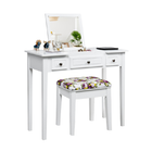 White Wood Flip Top Vanity Dressing Table product image