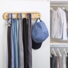 Wood Wall Mounted Tie, Belt and Scarf Hanger product image