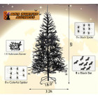 6-Foot Pre-Lit Hinged Halloween Tree with 250 Purple LED Lights & 25 Ornaments product image