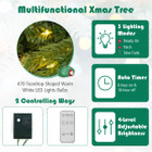 6-Foot Artificial Christmas Tree with Pine Cones & Adjustable Brightness product image