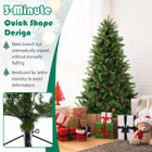 6-Foot Artificial Christmas Tree with Pine Cones & Adjustable Brightness product image