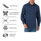 Men's Classic Slim-Fit Woven Button-Down Long Sleeve Shirts (3-Pack) product image