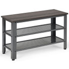 3-Tier Industrial Shoe Rack Bench with Storage Shelves product image