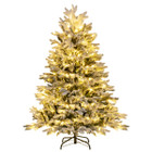 Pre-Lit Snow Flocked Christmas Trees (3 Sizes) product image