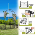 86-Inch Garden Arbor Arch Gate with Trellis Sides by Outsunny® product image