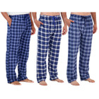 Men's Soft 100% Cotton Flannel Plaid Lounge Pajama Pants (3-Pack) product image