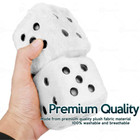 Zone Tech® Plush Fuzzy Dice For Rear View Mirror product image