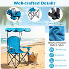 Portable Folding Beach Canopy Chair with Cupholders product image