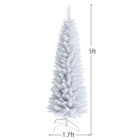 5-Foot Artificial Christmas Pencil Tree with Folding Metal Stand product image