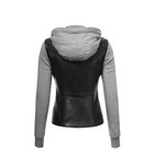 Lock & Love Faux Leather Full-Zip Hoodie Sweatshirt Jacket product image