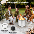18.5-Inch Smokeless Fire Pit, Portable, Stainless Steel  product image