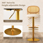 Height-Adjustable Swivel Bar Stools (Set of 2) product image