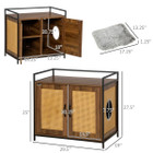 PawHut Hidden Litter Box Enclosure with Adjustable Partition product image