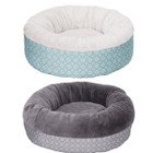 Plush & Diamond Print Calming Donut Pet Bed product image