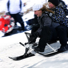 Kids' Snow Racer Sled with Steering Wheel, Brakes, & Pull Rope product image