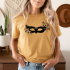 Women's Mardi Gras Floral Mask Graphic Tee product image