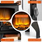 17-Inch Freestanding Electric Stove Fireplace Heater with 3-Side View product image