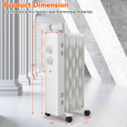 1500W Oil Filled Space Heater with Universal Wheels and 3-Level Heat product image
