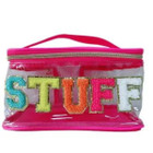 Clear Cosmetic Bag with Chenille Letters product image