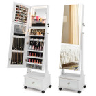 37-Inch Lockable Jewelry Cabinet Armoire with 3-Color LED Lights product image