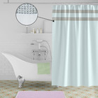 Glamorous Rhinestone Accent Fabric Textured Shower Curtain product image