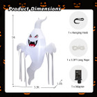 Goplus Halloween Inflatable 5ft Hanging Ghost Decoration product image