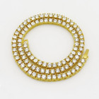 3mm Alloy Rhinestone Tennis Chain Hip Hop Necklace product image