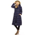  Women's Full Length Quilted Puffer Coat with Fur-Lined Hood product image