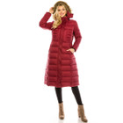  Women's Full Length Quilted Puffer Coat with Fur-Lined Hood product image