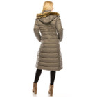  Women's Full Length Quilted Puffer Coat with Fur-Lined Hood product image