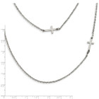 Layered Cross Stainless Steel Cable-Chain Necklace  product image