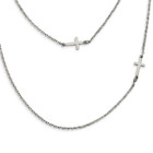 Layered Cross Stainless Steel Cable-Chain Necklace  product image