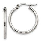 Stainless Steel Polished Hoop Earrings (22mm)  product image