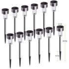 Stainless Steel Solar Powered Pathway Garden Light (12-Pack) product image