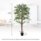63-Inch Indoor Potted Artificial Ficus Tree product image