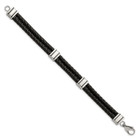 Stainless Steel and Braided Leather Bracelet product image