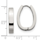 Polished Hinged Hoop Stainless Steel Earrings  product image