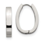 Polished Hinged Hoop Stainless Steel Earrings  product image