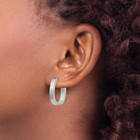 Polished Hinged Hoop Stainless Steel Earrings  product image