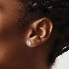 Polished 5mm Bezel CZ Stud Post Stainless Steel Earrings  product image