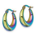 Rainbow IP-Plated Stainless Steel Hoop Earrings  product image