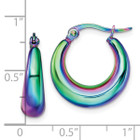 Rainbow IP-Plated Stainless Steel Hoop Earrings  product image