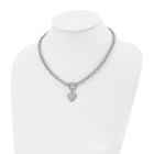 Polished Stainless Steel 18-inch Heart Necklace   product image