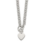 Polished Stainless Steel 18-inch Heart Necklace   product image